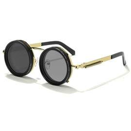 willochra 1-9 Adjustable Sunglasses Moonglass-Nd Filter Lenses Adjustable Tint Rounded Polarized Eyewear for Men (C2)