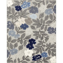 Large Jute Water Resistant Indoor Outdoor Rug 8x10 - Modern Outdoor Rugs for Patio, Entryway, Deck, Porch, Camping, RV - Outside Area Rug