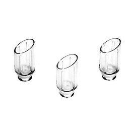 Armerah 510 Drip Tip eCig Mouthpiece Slash-Cut/Wide Plastic/Opaque 3 Pack Clear