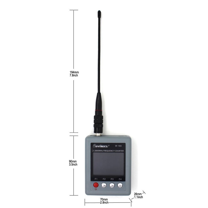 Anysecu SF-103 A-SF103 Portable Frequency Counter 2MHz - 2.8GHz for