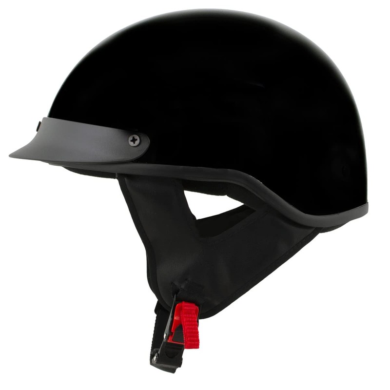 Milwaukee Helmets MPH9719DOT Momentum DOT Black Half Face Motorcycle Bikers