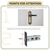 Bwintech 3 Pcs 65mm Steel Black Tubular Latch, Premium Mortice