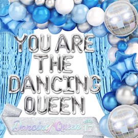 JeVenis You are the Dancing Queen Balloons Dancing Queen Bachelorette Decorations Mamma Mia Party Decoration 70s Decoration Disco Party Decors