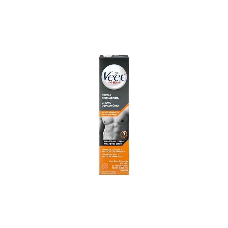 Veet Men Crema Depilatoria para Piel Normal Envase 200 ml