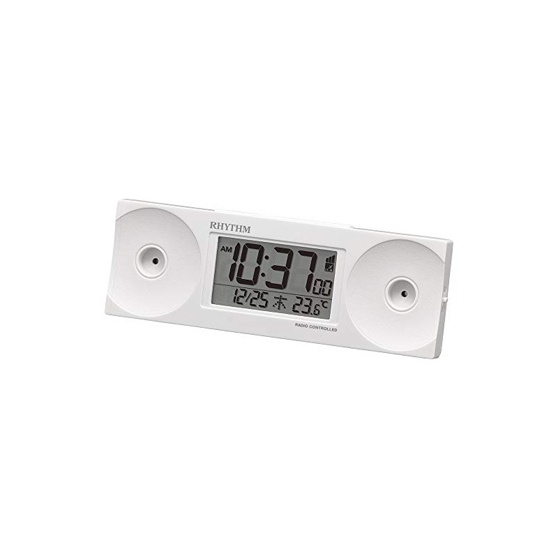 RHYTHM RHYTHM 8RZ192SR03 Alarm Clock, Loud Volume, Radio Wave, Digital,