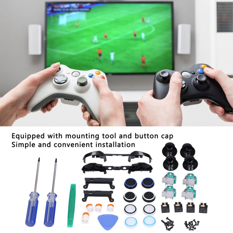 QM21071021 Replacement Game Controller Kit Joystick Bumpers Triggers ABXY Buttons