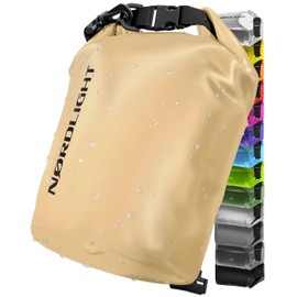 Nordlight Dry Bag 2L Waterproof Bag - (Beige) Waterproof Pack Sack with Roll Top Closure and Shoulder Strap | Swimming, Bathing, Beach, Canoe, Stand Up Paddling, Diving