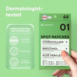 Caraseoul Parches para el Acné – Parches Hidrocoloides para Espinillas e Imperfecciones con Bakuchiol y Aloe Vera, Skincare Coreano, Dermatológicament