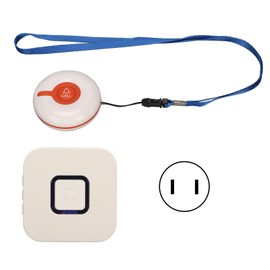 Wireless Caregiver Pager 433MHZ Sensitive Waterproof 1 to 1 Patient Attention Pager 100‑240V US Plug