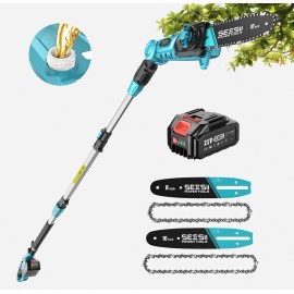 Unbranded Pole Saw Battery Powered for Tree Trimming 10'' 8" Electric Cordless Pole Saw