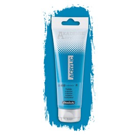 Schmincke - Akademie Acrylic Colour, Turquoise in 120 ml Tube, 23450012, Fine Artist Acrylic Paint, Brilliant, Highly Lightfast and Cadmium-Free, for Acrylic Painting, Mixed Media