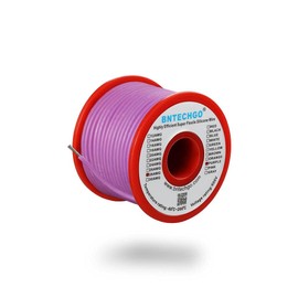 BNTECHGO 28 Gauge Silicone Wire Spool 50 ft Purple Flexible 28 AWG Stranded Tinned Copper Wire