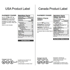 Food to Live Raspberry Powder, 2 Pounds - Antioxidant-Rich Superfood for Immune Support, Skin Health - Spray-dried, No Sugar Added, Contains Maltodextrin, Vegan, Kosher, Bulk