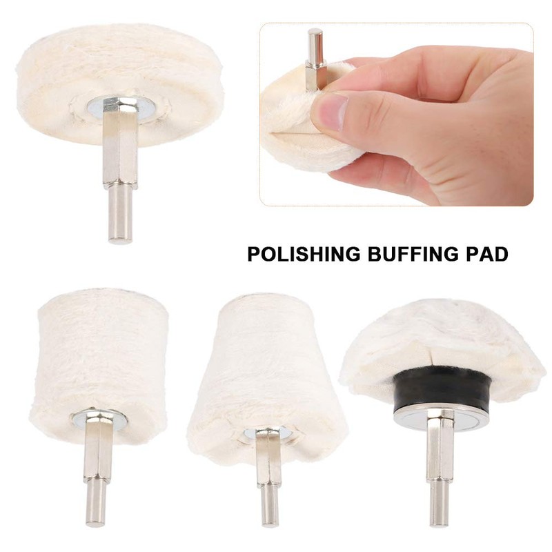 4pcs Polishing Buffing Pad Buffing Wheel Drill Kit Mop Cone