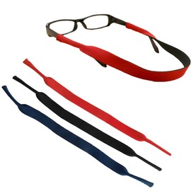 Ainkou 3 x Sports Sunglasses Strap Elastic Stretchy Floating Neoprene Glasses Holder Glasses Strap for Sports Outdoor Water Activities Multicolor One Size, multicoloured