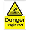 Danger Fragile Roof Sign 200mm x 300mm - Rigid Plastic (WAG.02F-RP)
