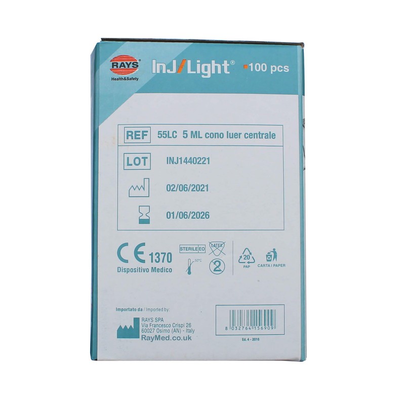 Rays 5ml syringe - Box of 100