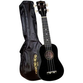 Diamond Head DU-100 Rainbow Soprano Ukulele - Black