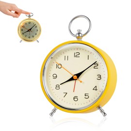 SUPRBIRD Wecker Analog, Wecker Analog Ohne Ticken, Wecker Kinder, Schlummerfunktion, Wecker mit Licht, Tragbarer Wecker Leise Klein Reisewecker für Tiefschläfer, Kinder, Senioren, Jungen und Mädchen