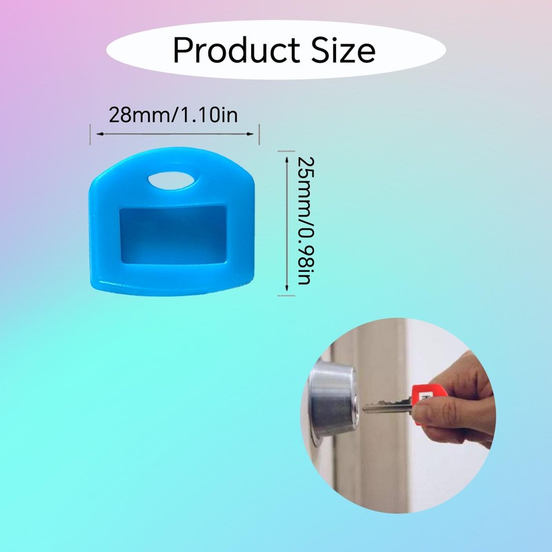30 Piece Key Covers with Labels Easy Identification Key Caps