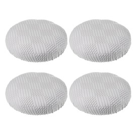 PATIKIL Stool Covers Round, 4 Pcs Elastic Bar Stool Covers Washable Stool Cushion Slipcover Stretchy Bar Chair Seat Cover for 11-14 Inch Chair, Grey