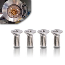 jeseny 4 PCS Stainless Steel Brake Disc Rotor Screws for Front and Rear, Cross Flat Head Screw Set is Best Replacement for Honda, Hyundai, Kia, adapt to automatic assembly