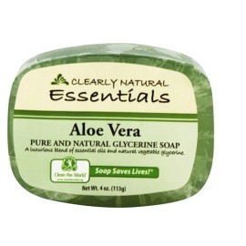 Clearly Natural Essentials Aloe Vera Pure and Natural Glycerine Soap 4 Oz