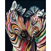Meecaa Cross Stitch Kits 11 Count Stamped, Colored Zebra Animal