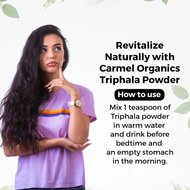 Triphala Polvo Carmel Organics 240ml Soporte Digestivo