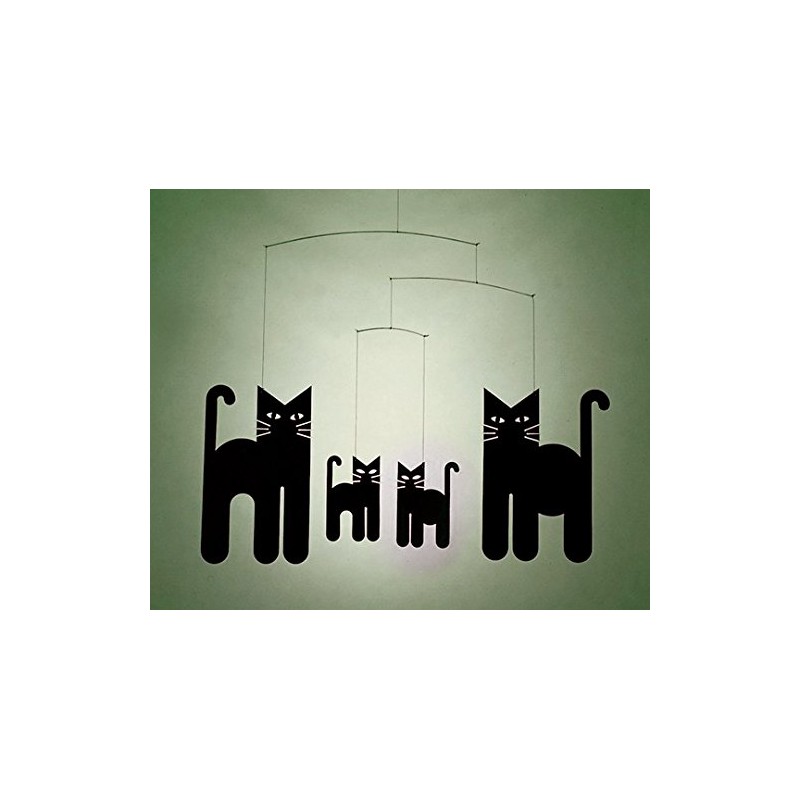Flensted Cats Mobile, Stahl, schwarz, 30x34cm