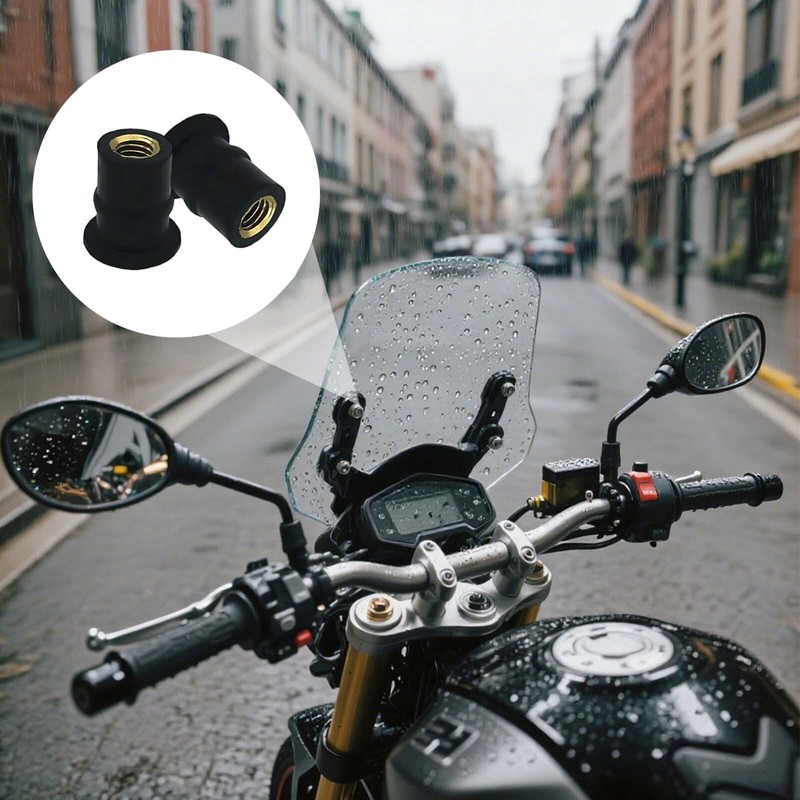Nevoluxer 10 x M4/M5 Motorcycle Windscreen Nut, Windscreen Wave Nut
