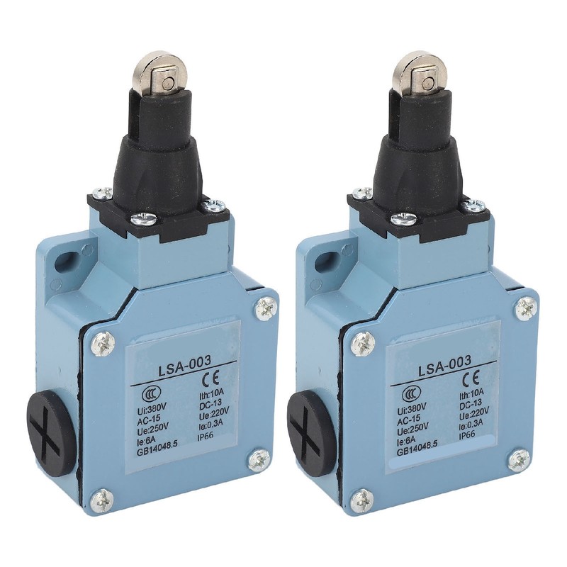 2Pcs Momentary Limit Switch Roller Plunger Micro Limit Travel Switch