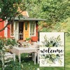 DMERBYL Spring Floral Welcome Garden Flag 12x18 Inch Double Sided