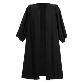 Ashington Ceremonial Gowns Unisex Open Front Church Choir Robe = Black, Small