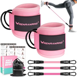 Bandas de resistencia de tobillo con puños, bandas de tobillo para el entrenamiento, banda de resistencia de tobillo para piernas y glúteos, equipo de