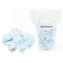 [100 Sobres] Silica Gel 5gr - Deshumidificador absorbedor de humedad de gel de sílice grado alimenticio y farmacéutico - Desecamen PAK