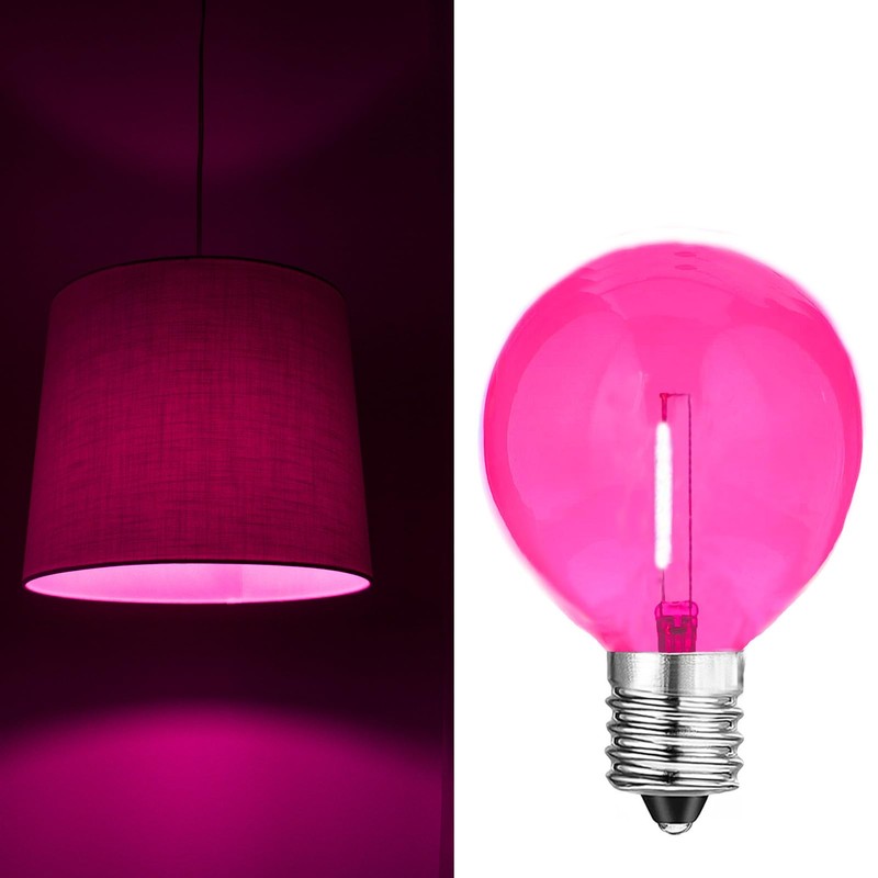 G40 Pink LED Replacement Light Bulbs 1W LED Filament Bulb