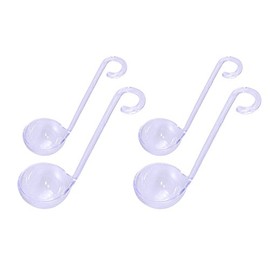 Chef Craft Plastic Mini Ladles in 2 Sizes, Set of 4, Clear