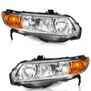 WEELMOTO Headlight for 2006-2011 Honda Civic 2-Door Coupe Assembly Pair