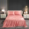 Counfeisly 4 Pieces Satin Sheets Set, Queen Size Luxury Silky