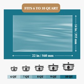 WZHSBSA Slow Cooker Liners, 50 Cooking Bags, Oversized Disposable Pot Liner Plastic Bags for 6QT to 10QT Slow Cookers, 14 in. x 22 in.
