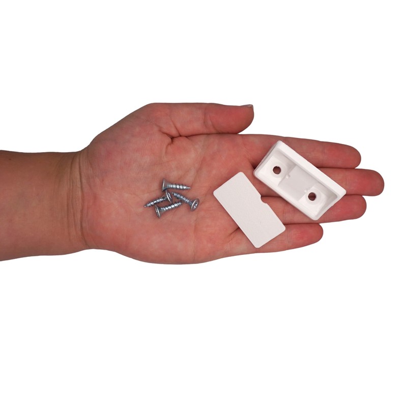 SKIR'CO (20 Pack) White Shelf Brackets 44x20x20mm 90 Degree Furniture