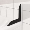 3D Cabin Shower Splash Guard - Bathroom Protector Shield (Black)