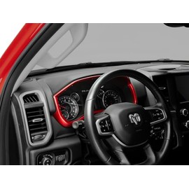 RedRock Gauge Cluster Trim; Red Compatible For 19-25 RAM 1500