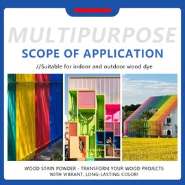 GOODTAKE Orange Wood Stain Powder, Wood Dye Stain Powder That Makes Vibrant Wood, Premium Fast Dry Dark Wood Stain Powder for Crafts, Multiple Finishes - for Indoor Outdoor Wooden (Orange, 2 oz)