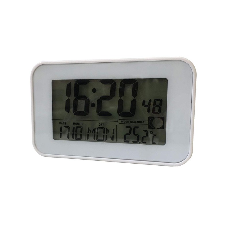 Soytich Radio Controlled Clock with Thermometer Radio Alarm Clock in
