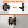 2 Pack Cabinet Latch Double Roller Catch for Cupboard Closet