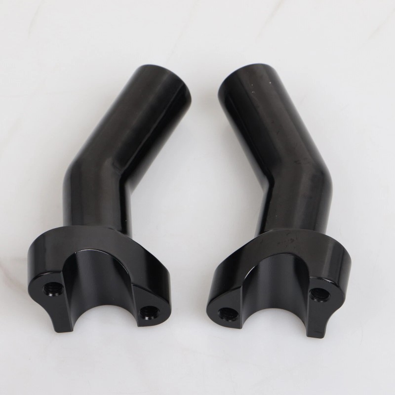 Unbranded Black 4.5" Pullback Handlebar Risers For Harley Softail Dyna