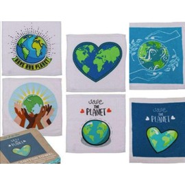 3er Set Planet Magic Towel, Magic Towel, Terry Towels, Children's Towels, Approx. 30 x 30 cm Large Towel, Children's Party Bag Joke Item