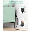Power Strip Surge Protector 10Ft - Wall Mount, Flat Plug,